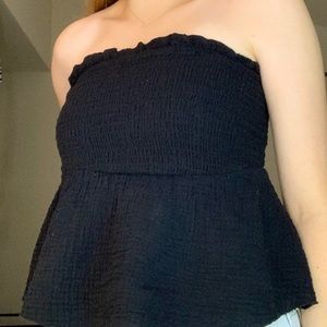 black flowey tube top